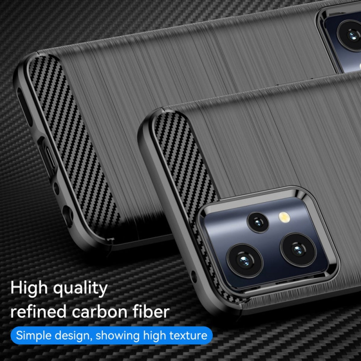 Hülle für OnePlus Nord CE 2 Lite 5G Handyhülle Silikon Case Bumper Carbonfarben