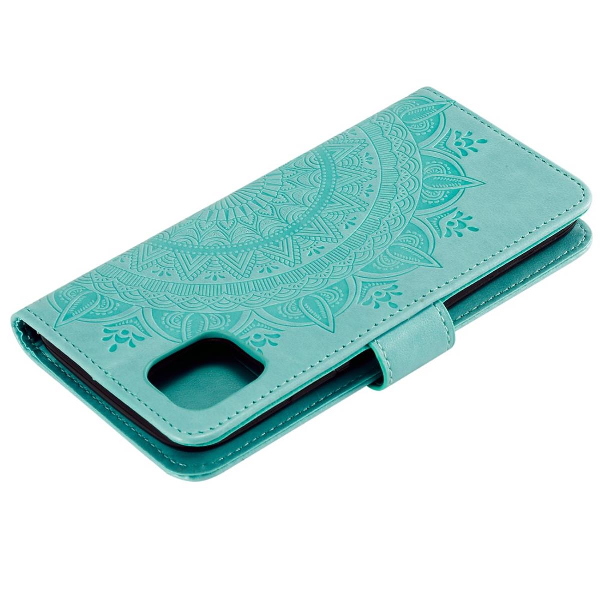 Hülle für Apple iPhone 13 Handyhülle Flip Case Cover Schutzhülle Mandala Grün