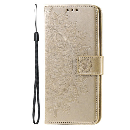 Hülle für OnePlus 10 Pro 5G Handyhülle Flip Case Cover Etui Mandala Gold