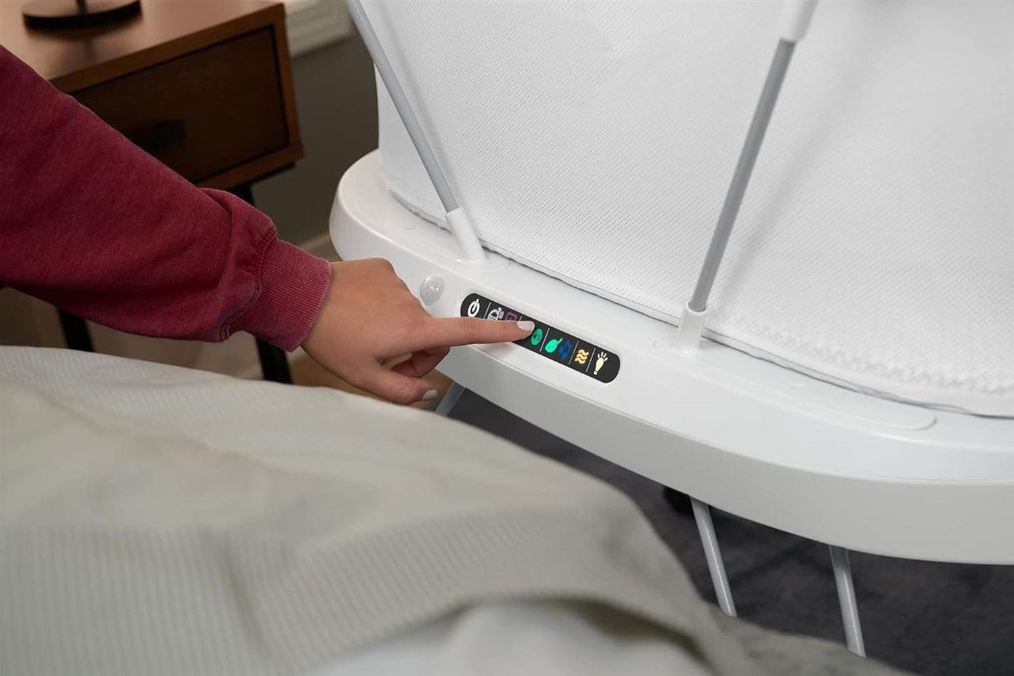 Fisher-Price GXL76 - Premium Babybett mit Smart Connect - Einstellbares Babybettchen