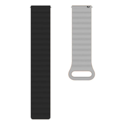 Armband für Samsung Galaxy Watch 3/1/Gear2/S3 Silikon Band 22mm magnetisch Grau/Schwarz