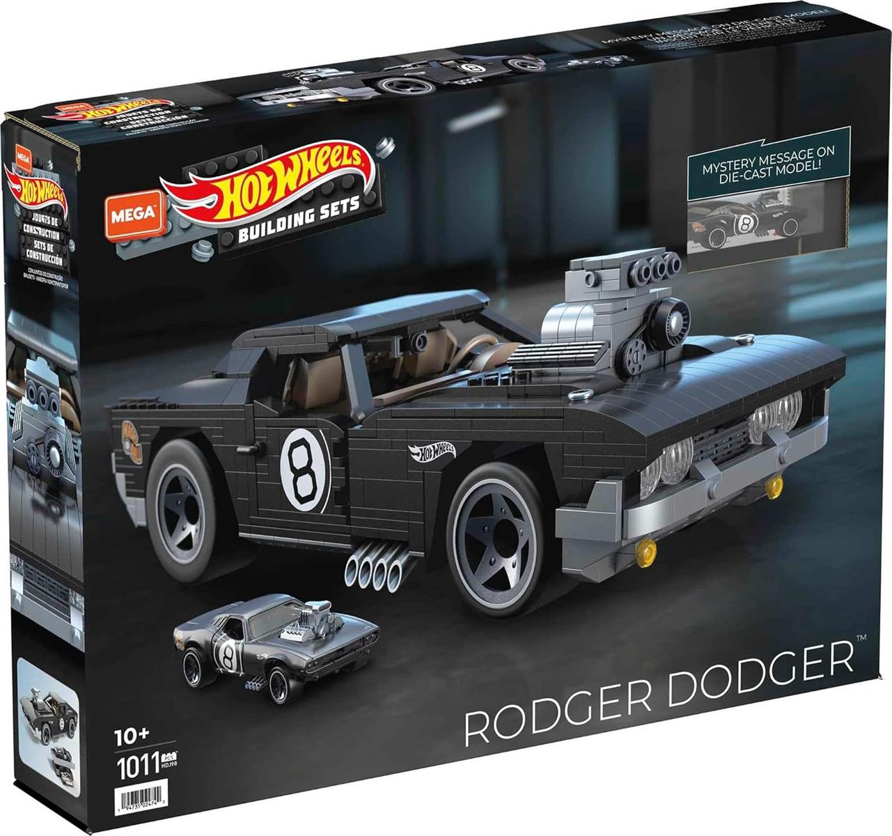 MEGA HDJ98 - Construx Hot Wheels Rodger Dodger Konstruktionset, Bauspielzeug für Kinder ab 10 Jahren