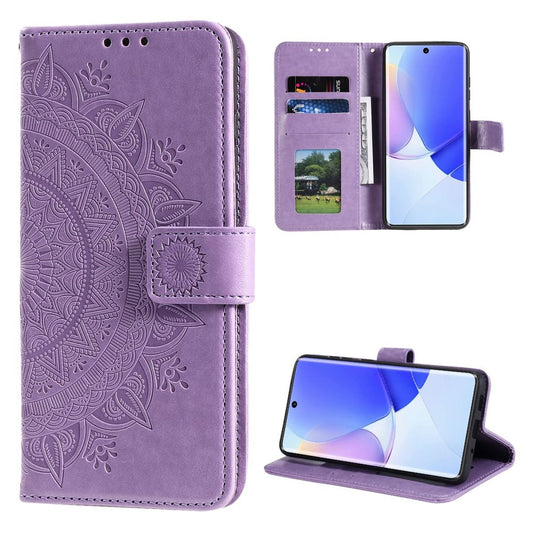 Hülle für Huawei Nova 9 / Honor 50 Handyhülle Flip Case Cover Etui Mandala Lila