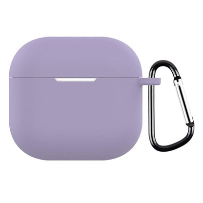 Hülle für Apple AirPods 4 Silikon Case Cover Etui Bumper Tasche Schutzhülle Lila