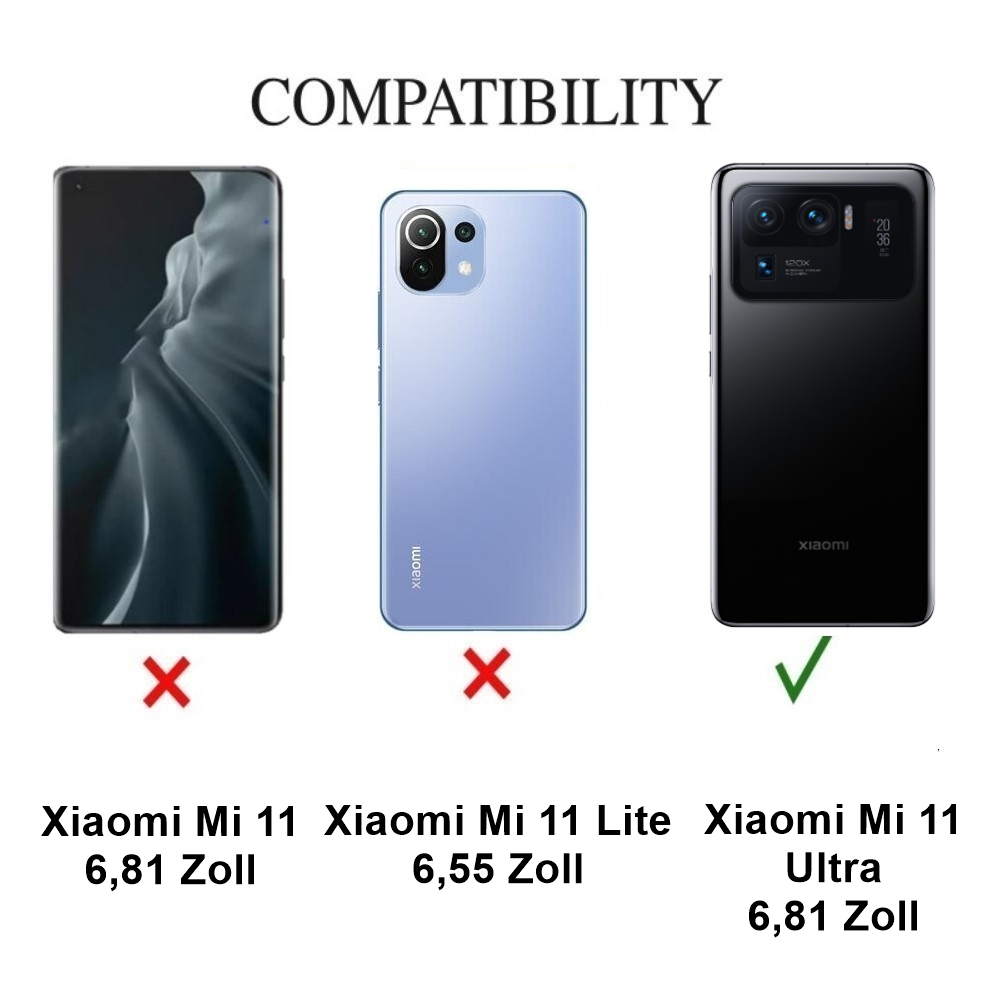 Hülle für Xiaomi Mi 11 Ultra Handyhülle Flip Case Cover Schutzhülle Mandala Blau