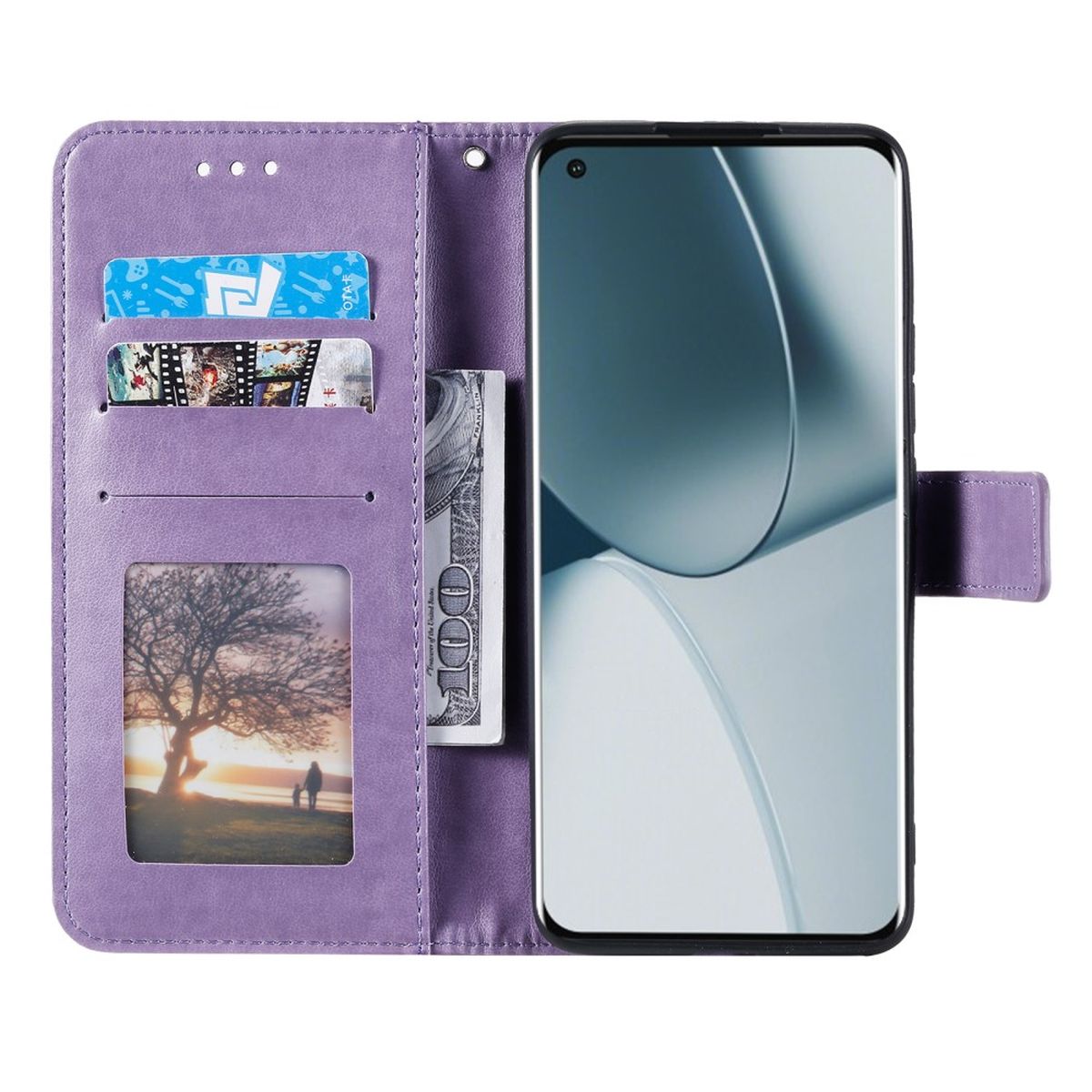 Hülle für OnePlus 10 Pro 5G Handyhülle Flip Case Cover Etui Mandala Lila
