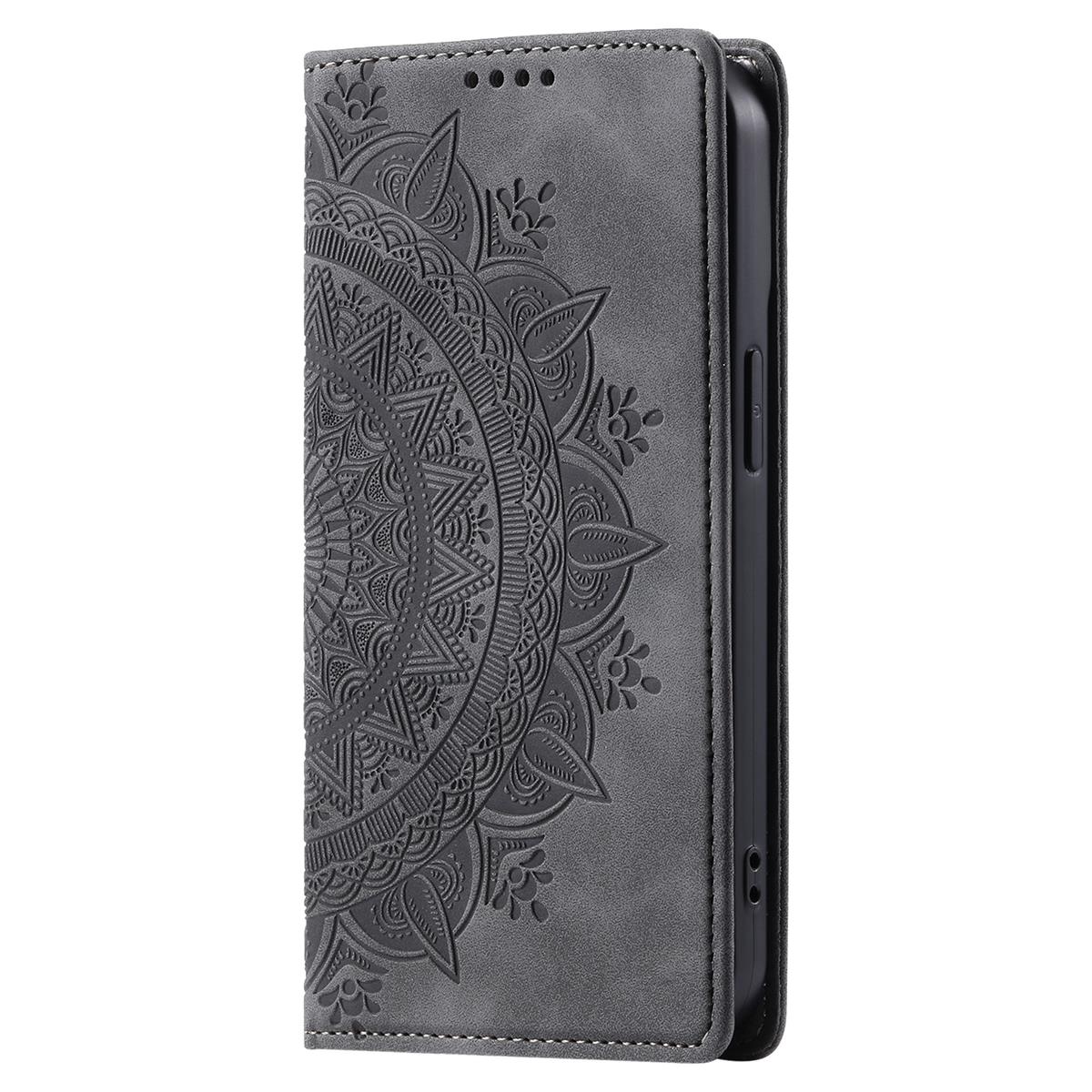 Hülle für Xiaomi 14 Ultra Handyhülle Flip Case Cover Schutz Etui Mandala Grau