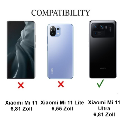 Hülle für Xiaomi Mi 11 Ultra Handyhülle Flip Case Cover Schutzhülle Mandala Grau
