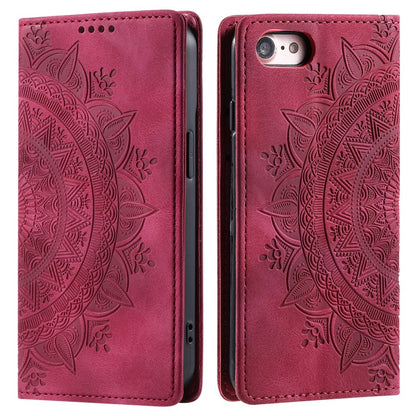 Hülle für Apple iPhone 16e Handyhülle Flip Case Cover Tasche Etui Mandala Rot