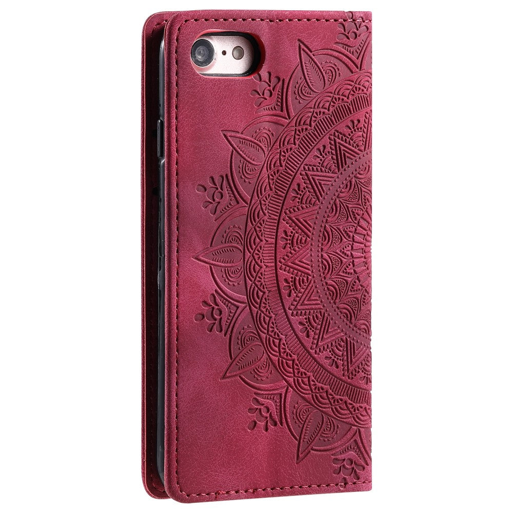 Hülle für Apple iPhone 16e Handyhülle Flip Case Cover Tasche Etui Mandala Rot