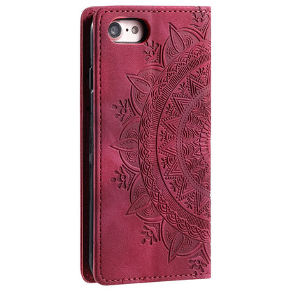 Hülle für Apple iPhone 16e Handyhülle Flip Case Cover Tasche Etui Mandala Rot