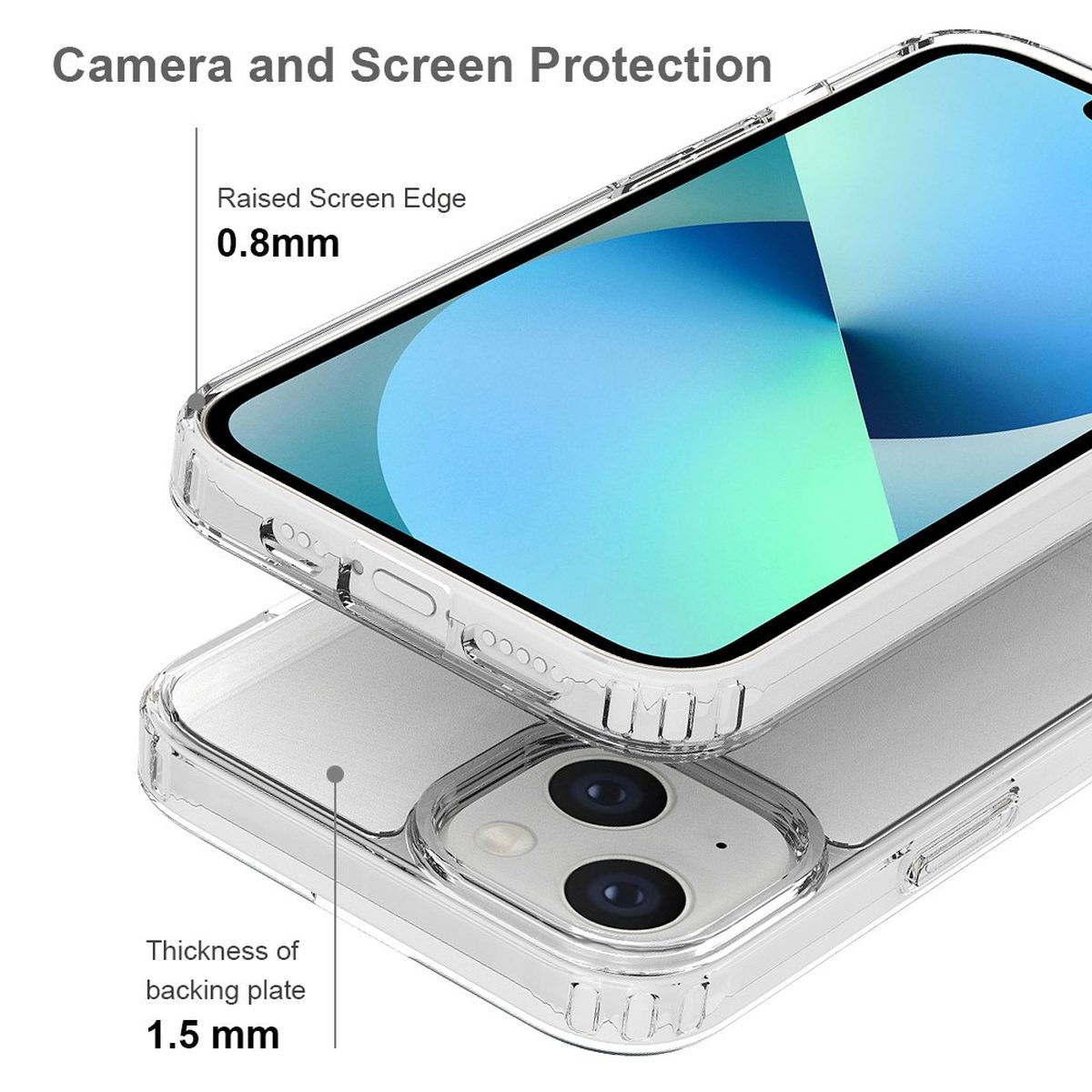 Hülle für Apple iPhone 14 Handyhülle Tasche Hybrid Case Schutzhülle Cover Klar