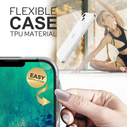 Hülle für Apple iPhone 15 Plus Handyhülle Silikon Cover Bumper Softcase Klar