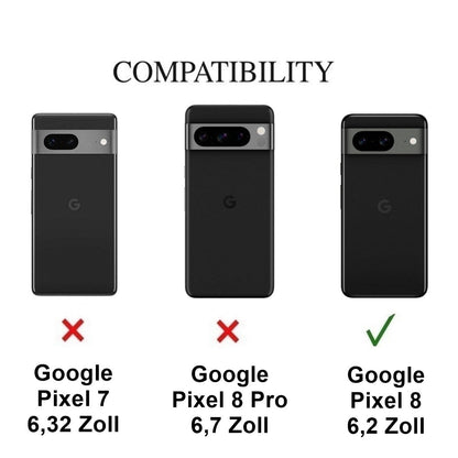 Hülle für Google Pixel 8 Handyhülle Tasche Hybrid Case Schutzhülle Cover Klar