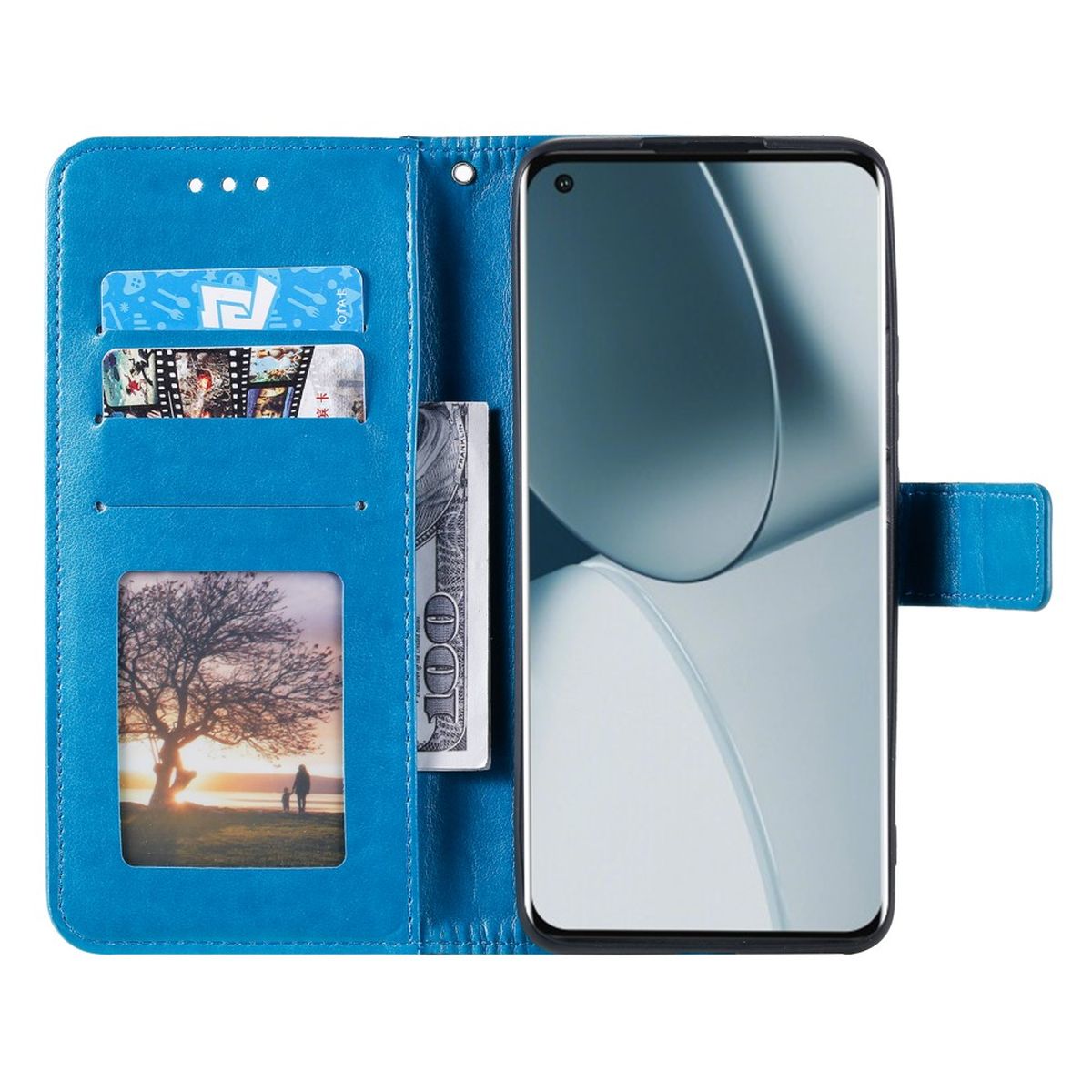 Hülle für OnePlus 10 Pro 5G Handyhülle Flip Case Cover Etui Mandala Blau