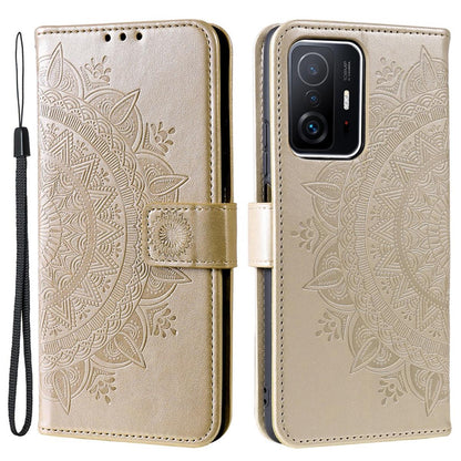 Hülle für Xiaomi 11T/11T Pro Handyhülle Flip Case Cover Schutzhülle Mandala Gold