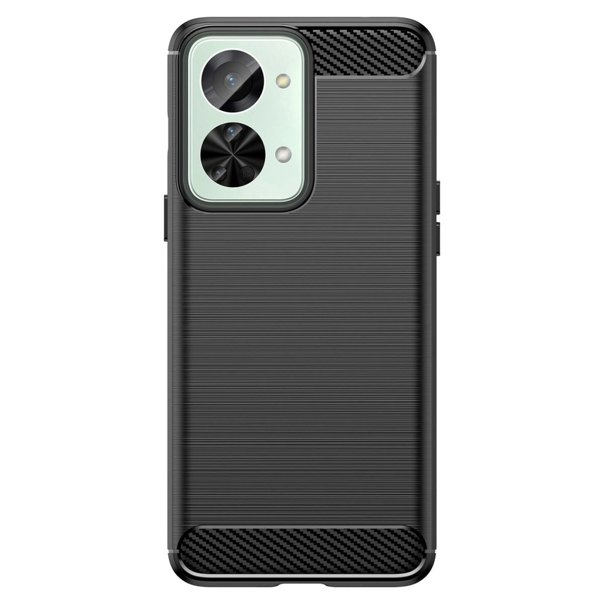 Hülle für OnePlus Nord 2T 5G Handyhülle Silikon Case Cover Bumper Carbonfarben