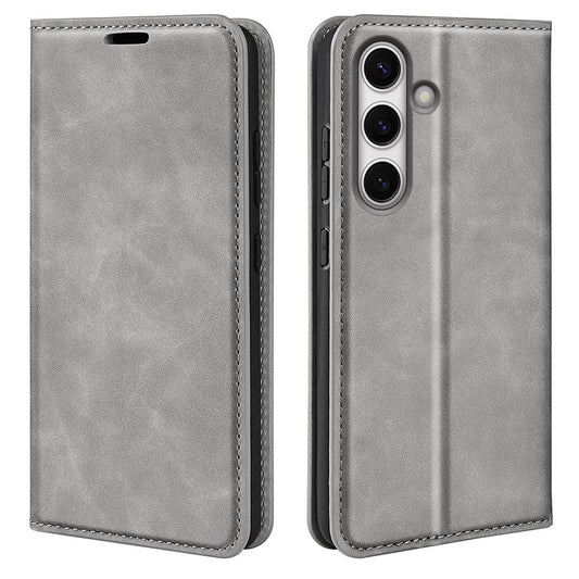 Hülle für Samsung Galaxy S24 FE Handyhülle Flip Case Cover Schutz Tasche Grau