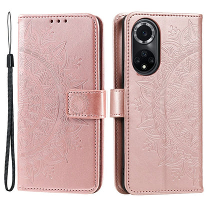 Hülle für Huawei Nova 9 / Honor 50 Handyhülle Flip Case Cover Mandala Rosegold