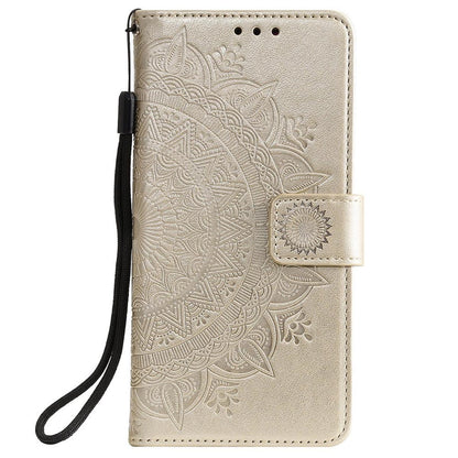 Hülle für Xiaomi Redmi 10/10 Prime Handy Tasche Flip Case Cover Mandala Gold