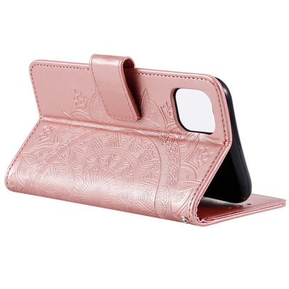 Hülle für Apple iPhone 13 Handyhülle Flip Case Cover Tasche Mandala Rosegold