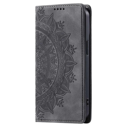 Hülle für Samsung Galaxy A16 5G Handyhülle Flip Case Cover Tasche Mandala Grau
