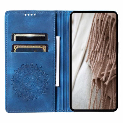 Hülle für Samsung Galaxy S24 FE Handyhülle Flip Case Cover Tasche Mandala Blau