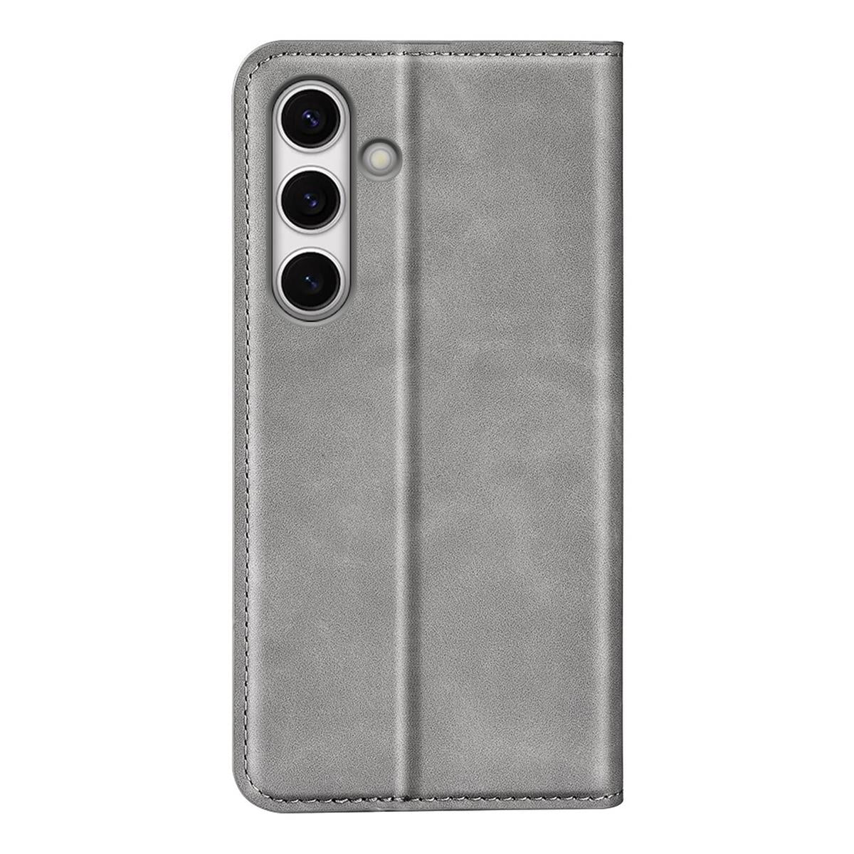 Hülle für Samsung Galaxy S24 FE Handyhülle Flip Case Cover Schutz Tasche Grau