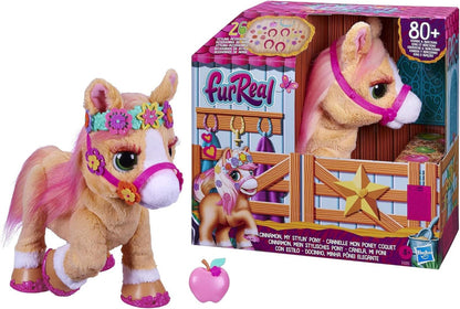FurReal Hasbro Cinnamon, Mein stylisches Pony, 80+ Geräusche, Reaktionen, 26 Accessoires, (35 cm)