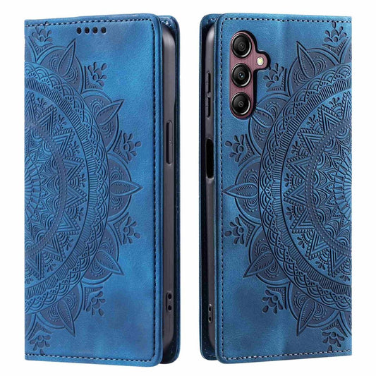 Hülle für Samsung Galaxy S25+ Handyhülle Flip Case Cover Tasche Etui Mandala Blau