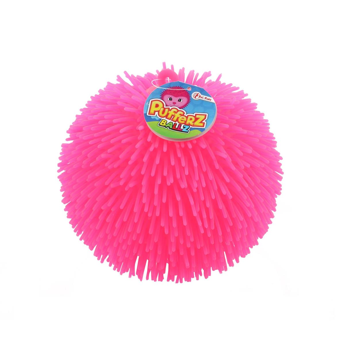 Toi-Toys Pufferz Pufferball für Kinder Knautschball Spielball für Wurfspiele Pink