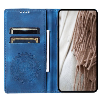 Hülle für Google Pixel 8a Handyhülle Flip Case Cover Tasche Etui Mandala Blau