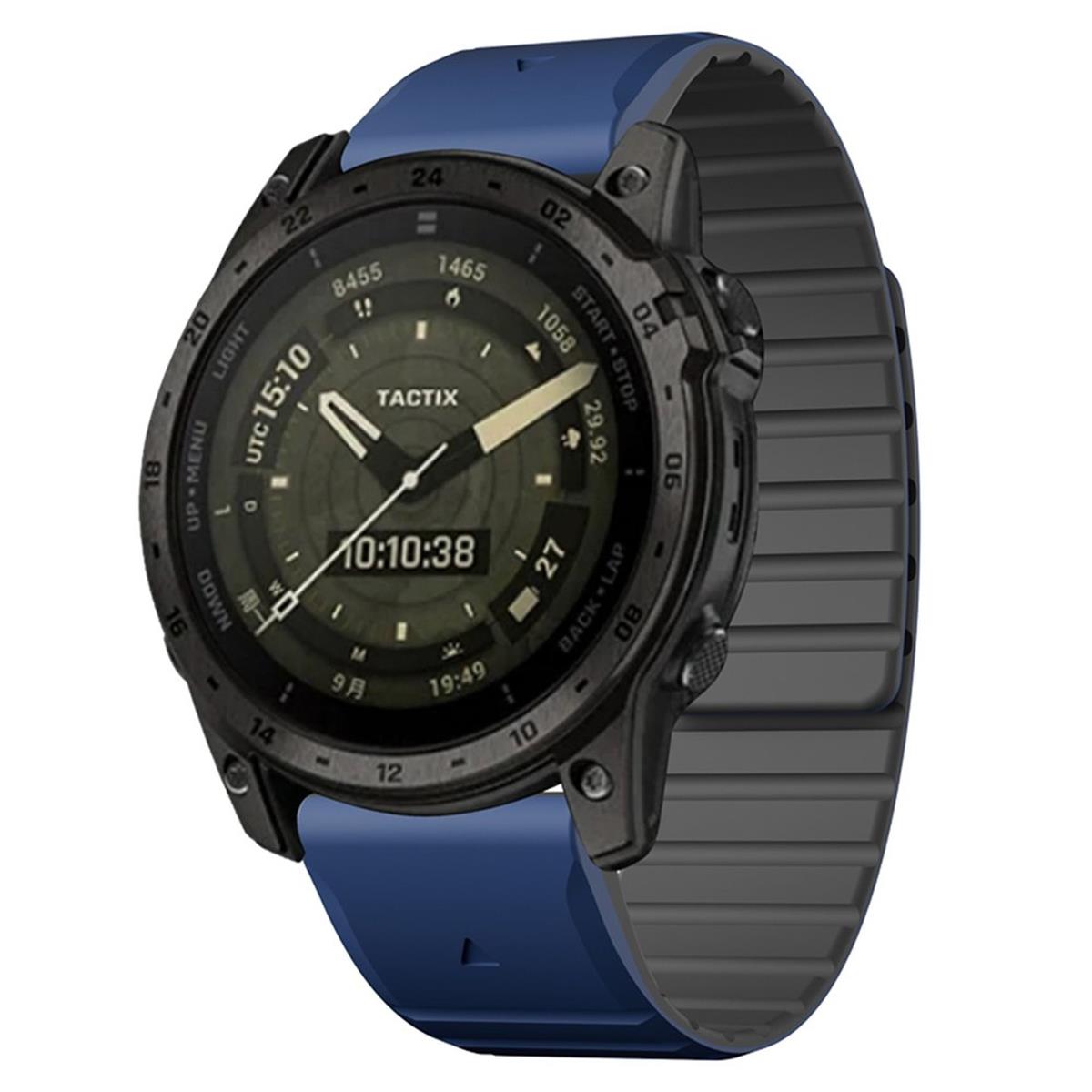 Armband für Garmin Fenix 5 / 5X / 6X / 7X  Silikon Ersatzband Strap magnetisch