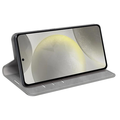 Hülle für Samsung Galaxy S24 FE Handyhülle Flip Case Cover Schutz Tasche Grau