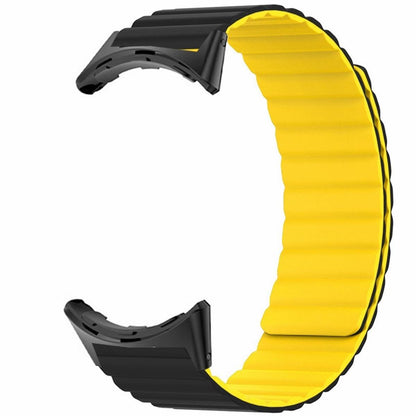 Armband für Google Pixel Watch 1/2 Silikon Ersatzband magnetisch Schwarz-Gelb