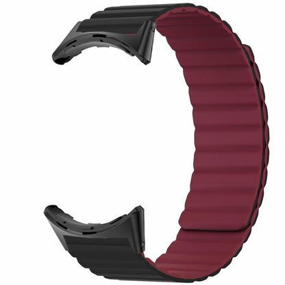 Armband für Google Pixel Watch 1/2 Silikon Ersatzband magnetisch  Schwarz-Rot