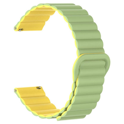 Armband für Samsung Galaxy Watch 3/1/Gear2/S3 Silikon Band 22mm magnetisch Grün/Gelb