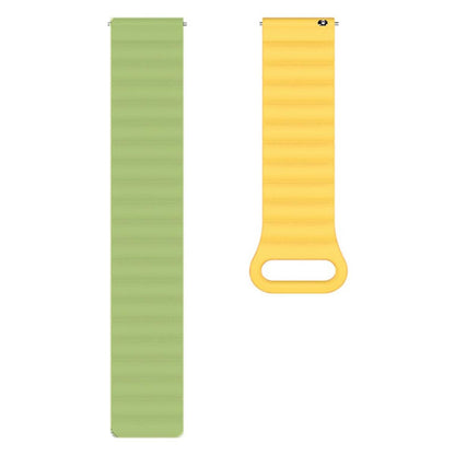 Armband für Samsung Galaxy Watch 3/1/Gear2/S3 Silikon Band 22mm magnetisch Grün/Gelb