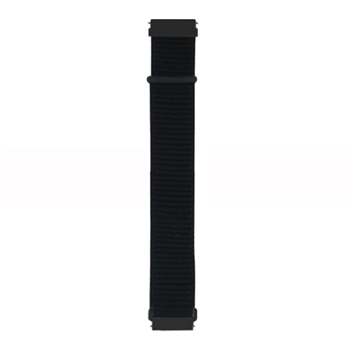 Armband für Samsung Galaxy Watch 3/1/Gear2/S3 Strap Watchband Nylon 22mm Schwarz