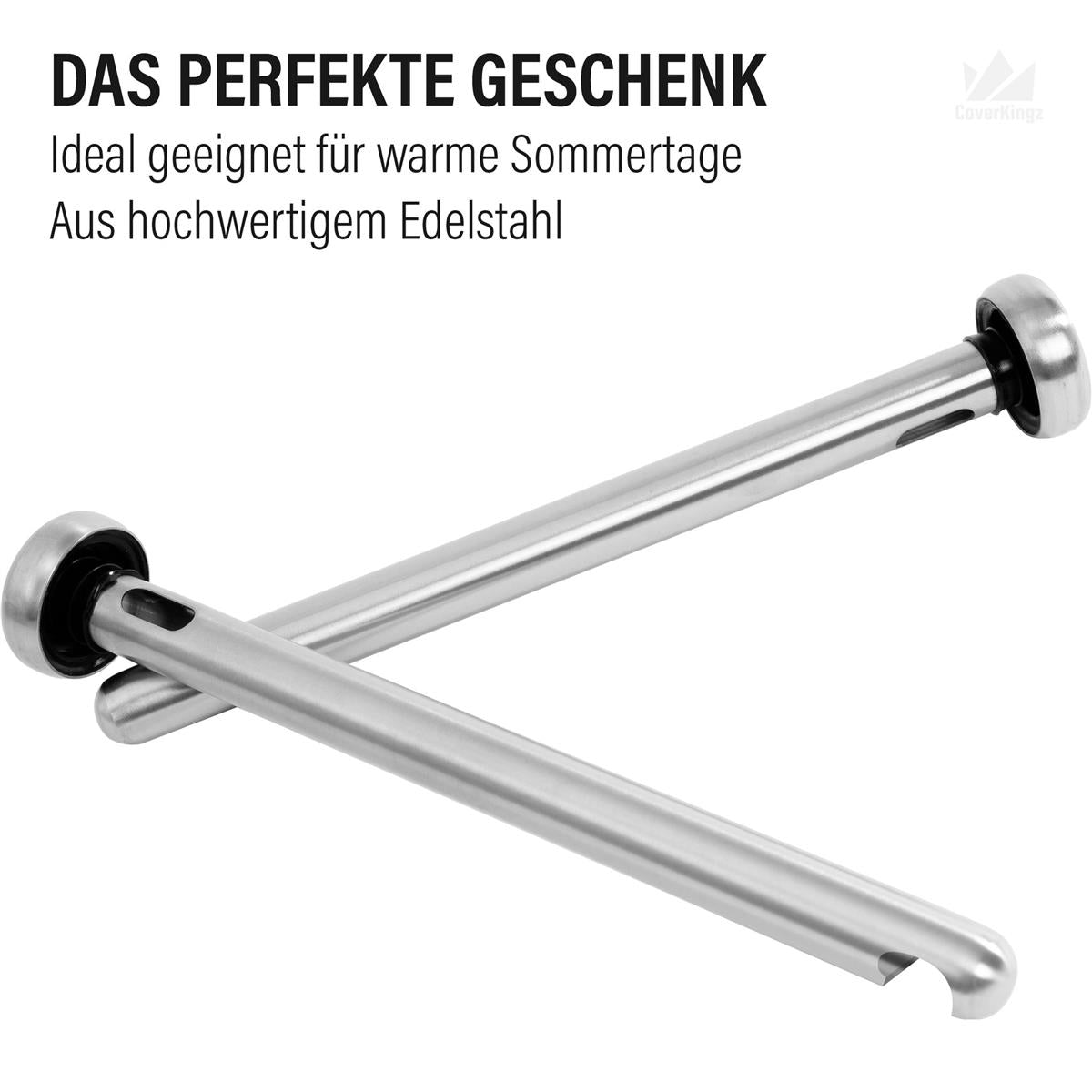 Bierkühler 2 x Edelstahl Bierkühlstab mit Flaschenöffner Bierflaschen Kühlstab