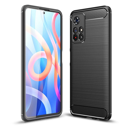 Handyhülle für Xiaomi Poco M4 Pro 5G/Redmi Note 11S 5G Silikon Case Carbonfarben