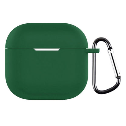 Hülle für Apple AirPods 4 Silikon Case Cover Etui Bumper Schutzhülle Dunkelgrün