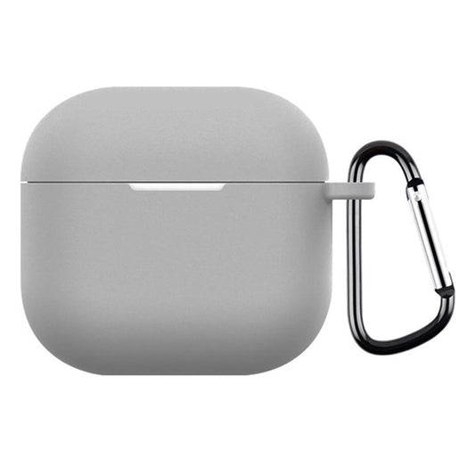 Hülle für Apple AirPods 4 Silikon Case Cover Etui Bumper Tasche Schutzhülle Grau