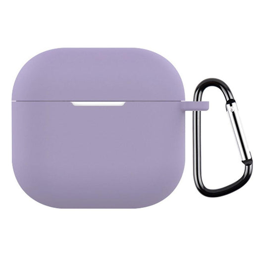 Hülle für Apple AirPods 4 Silikon Case Cover Etui Bumper Tasche Schutzhülle Lila