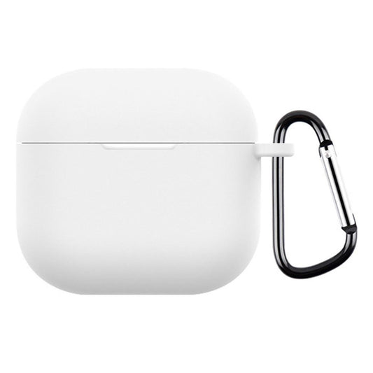 Hülle für Apple AirPods 4 Silikon Case Cover Etui Bumper Tasche Schutzhülle Weiß