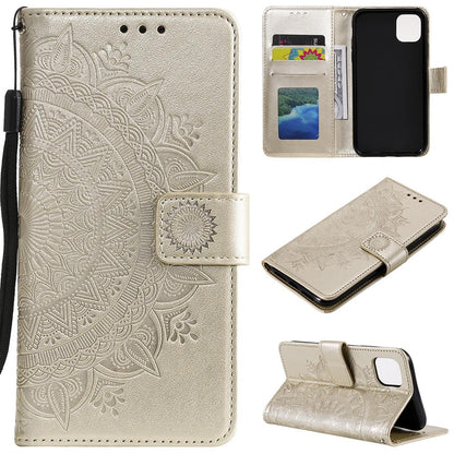 Hülle für Apple iPhone 13 Handyhülle Flip Case Cover Schutzhülle Mandala Gold