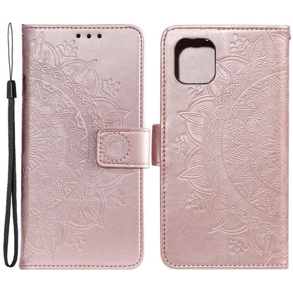 Hülle für Apple iPhone 13 Handyhülle Flip Case Cover Tasche Mandala Rosegold