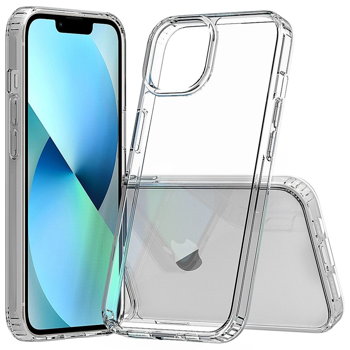 Hülle für Apple iPhone 14 Handyhülle Tasche Hybrid Case Schutzhülle Cover Klar