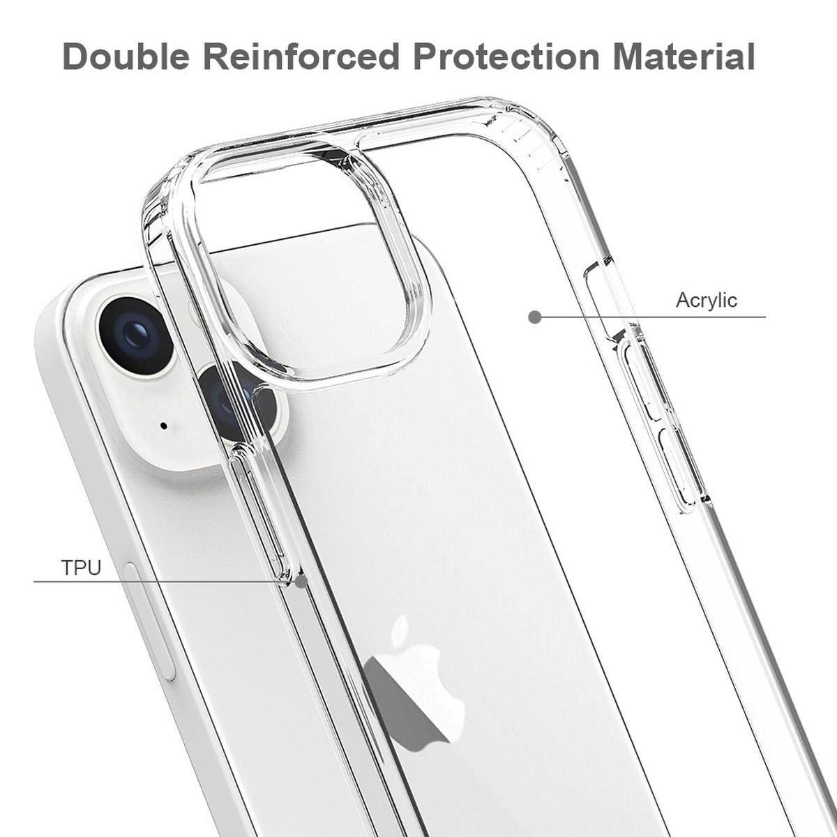Hülle für Apple iPhone 14 Handyhülle Tasche Hybrid Case Schutzhülle Cover Klar