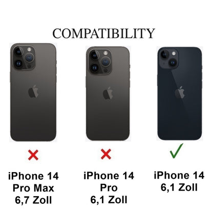 Hülle für Apple iPhone 14 Handyhülle Tasche Hybrid Case Schutzhülle Cover Klar